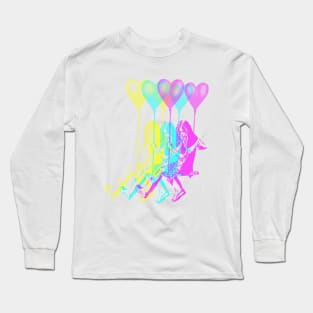 Banksy Ballon Girl CMY Long Sleeve T-Shirt